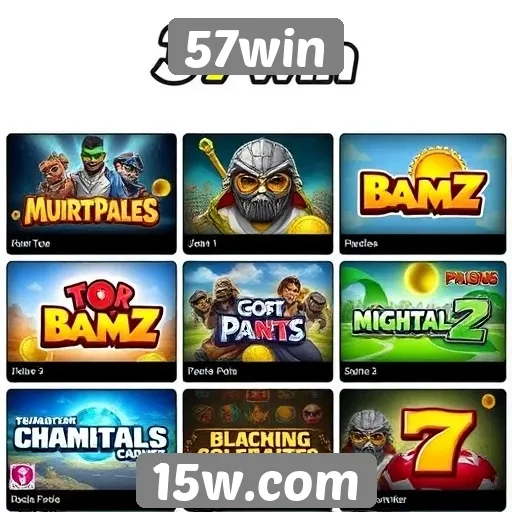 Comparativo de jogos disponíveis no 57win